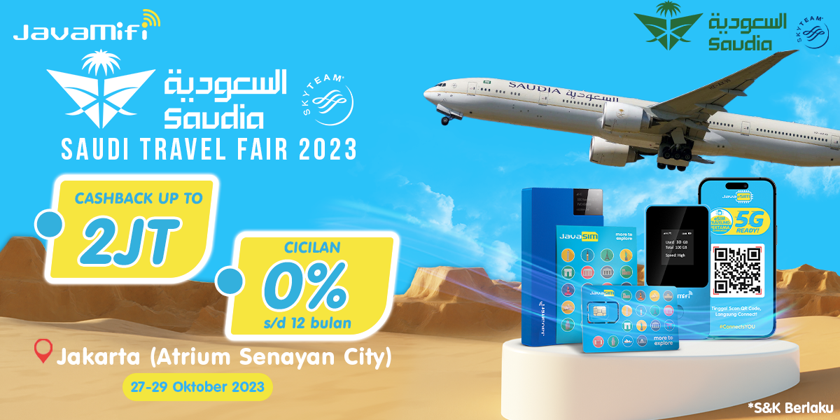 Gratis SIM Card dari JavaMifi di Event Saudia Travel Fair 2023
