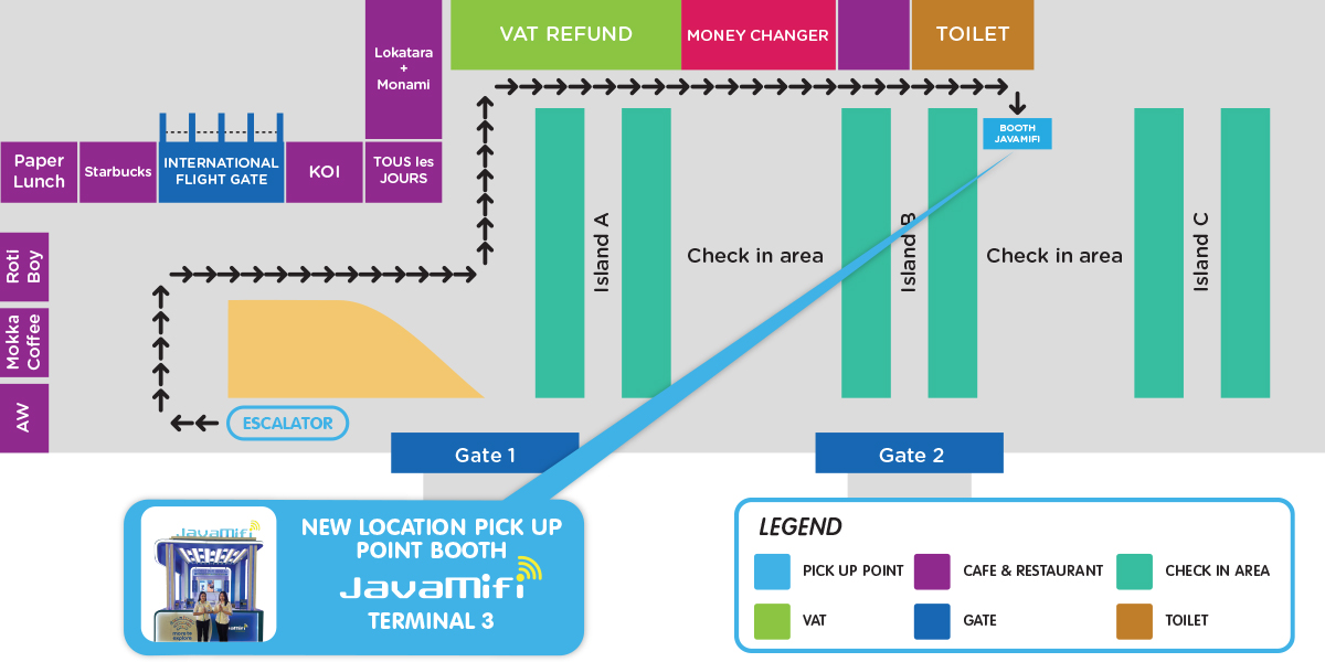 Lokasi Baru Booth JavaMifi di Terminal 3 Soekarno-Hatta : Lebih Dekat dan Nyaman untuk Globers!