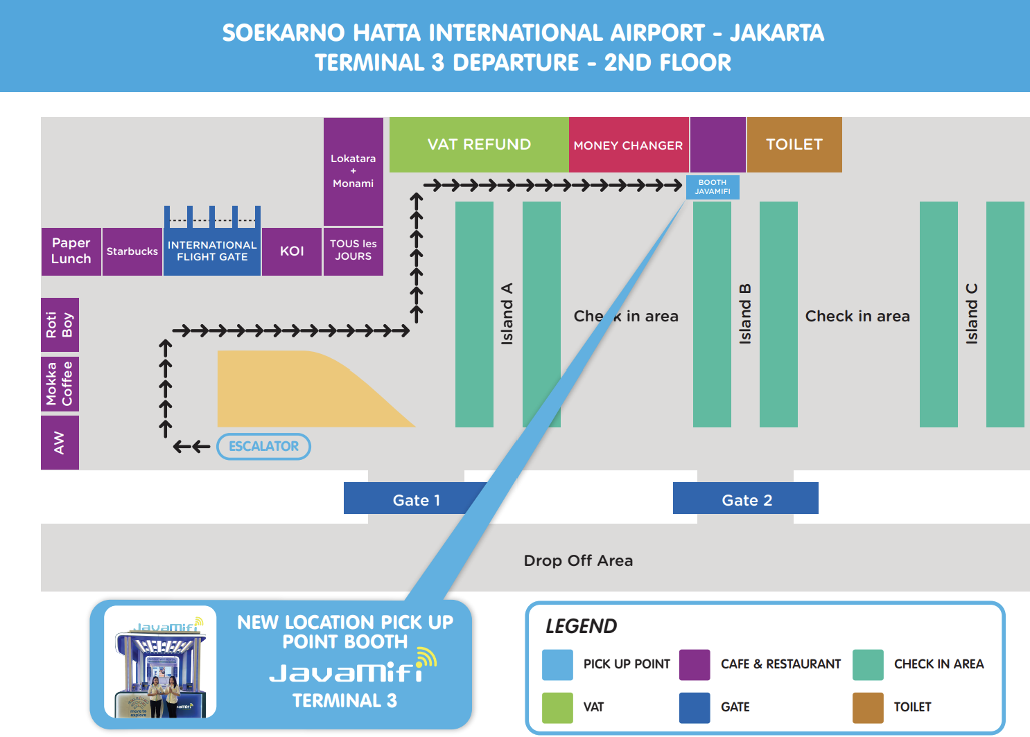 Lokasi Baru Booth JavaMifi di Terminal 3 Soekarno-Hatta : Lebih Dekat dan Nyaman untuk Globers!