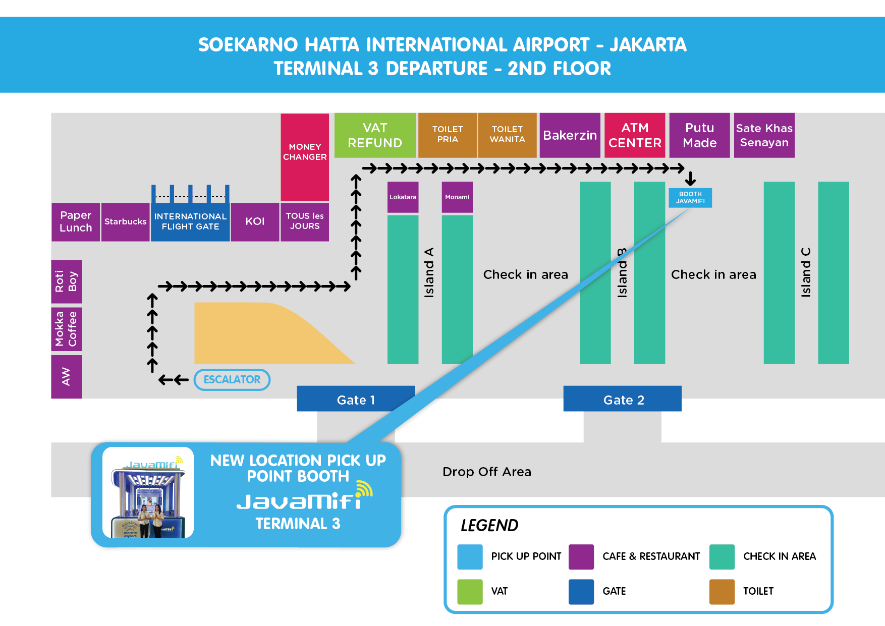 Lokasi Baru Booth JavaMifi di Terminal 3 Soekarno-Hatta : Lebih Dekat dan Nyaman untuk Globers!