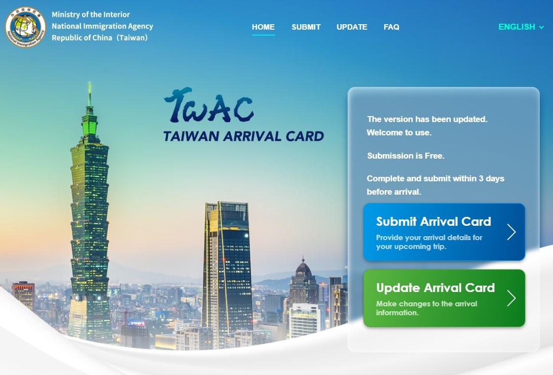 Mengisi Taiwan Arrival Card