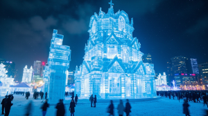 es raksasa di sapporo snow festival